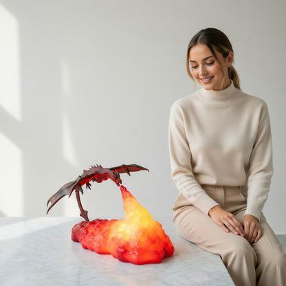 Fire Dragon 3D Lamp with LED Color Changing Light